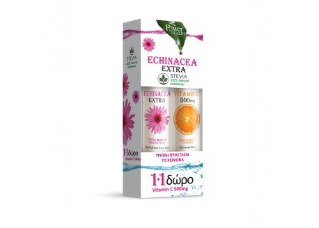 Power Health Echinacea Extra με Στέβια 24 αναβρ.δισκ & Vitamin C